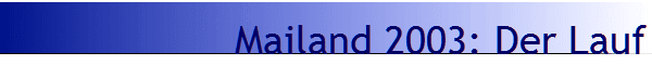 Mailand 2003: Der Lauf